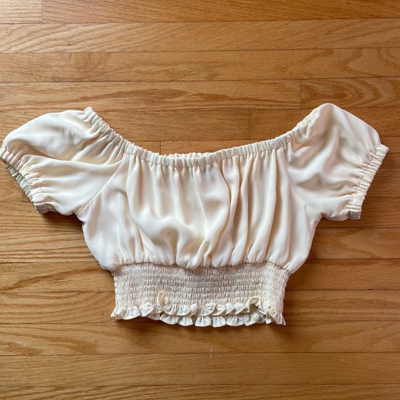 Aritzia Off-the-Shoulder Crop Top - Picture 2 of 3